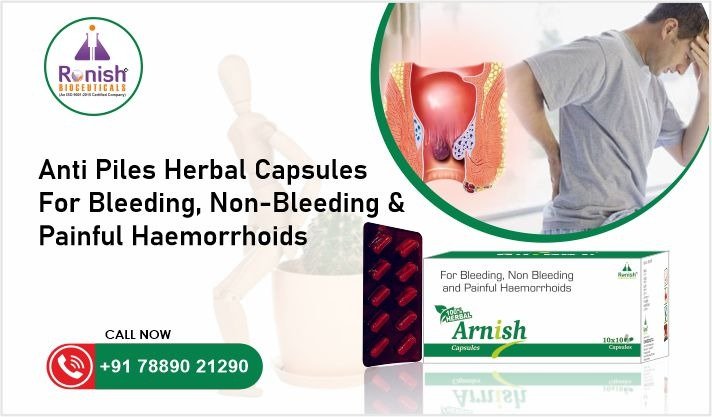 Anti Piles Herbal Capsules For Bleeding, Non-Bleeding & Painful Haemorrhoids