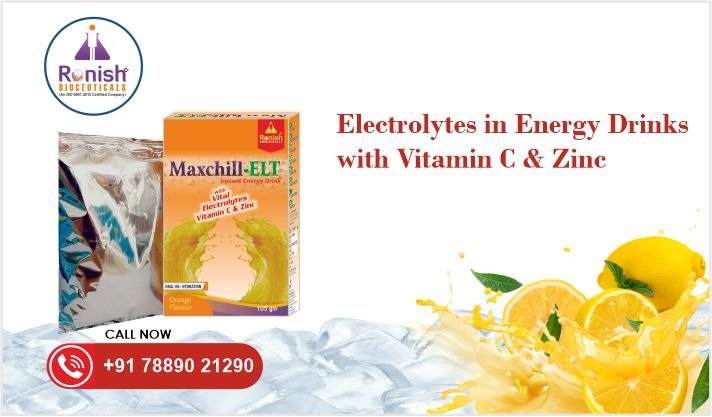 Electrolytes in Energy Drinks with Vitamin C & Zinc